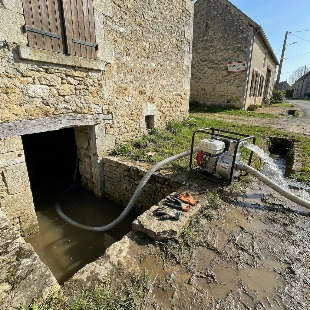 Pompage Cave inond&eacute;e &middot; image &agrave; la une