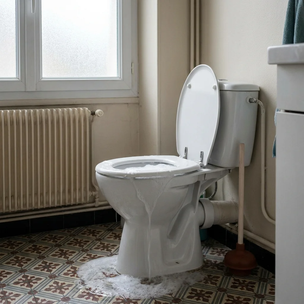 WC Bouch&eacute; qui d&eacute;borde &middot; image &agrave; la une