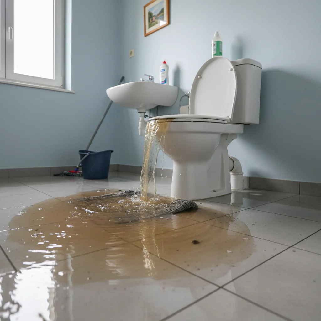 WC Bouch&eacute; qui d&eacute;borde &middot; image &agrave; la une