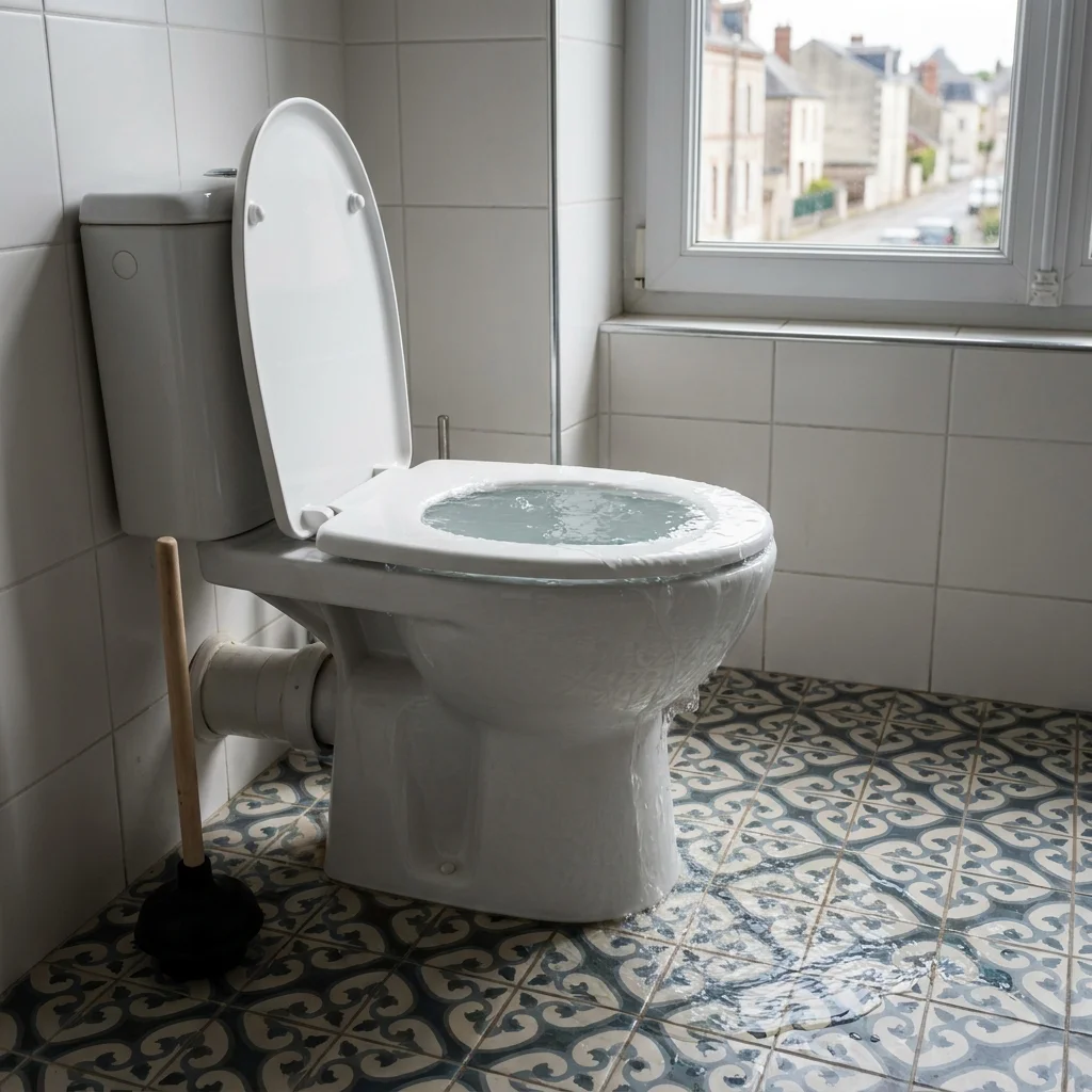 WC Bouch&eacute; qui d&eacute;borde &middot; image &agrave; la une