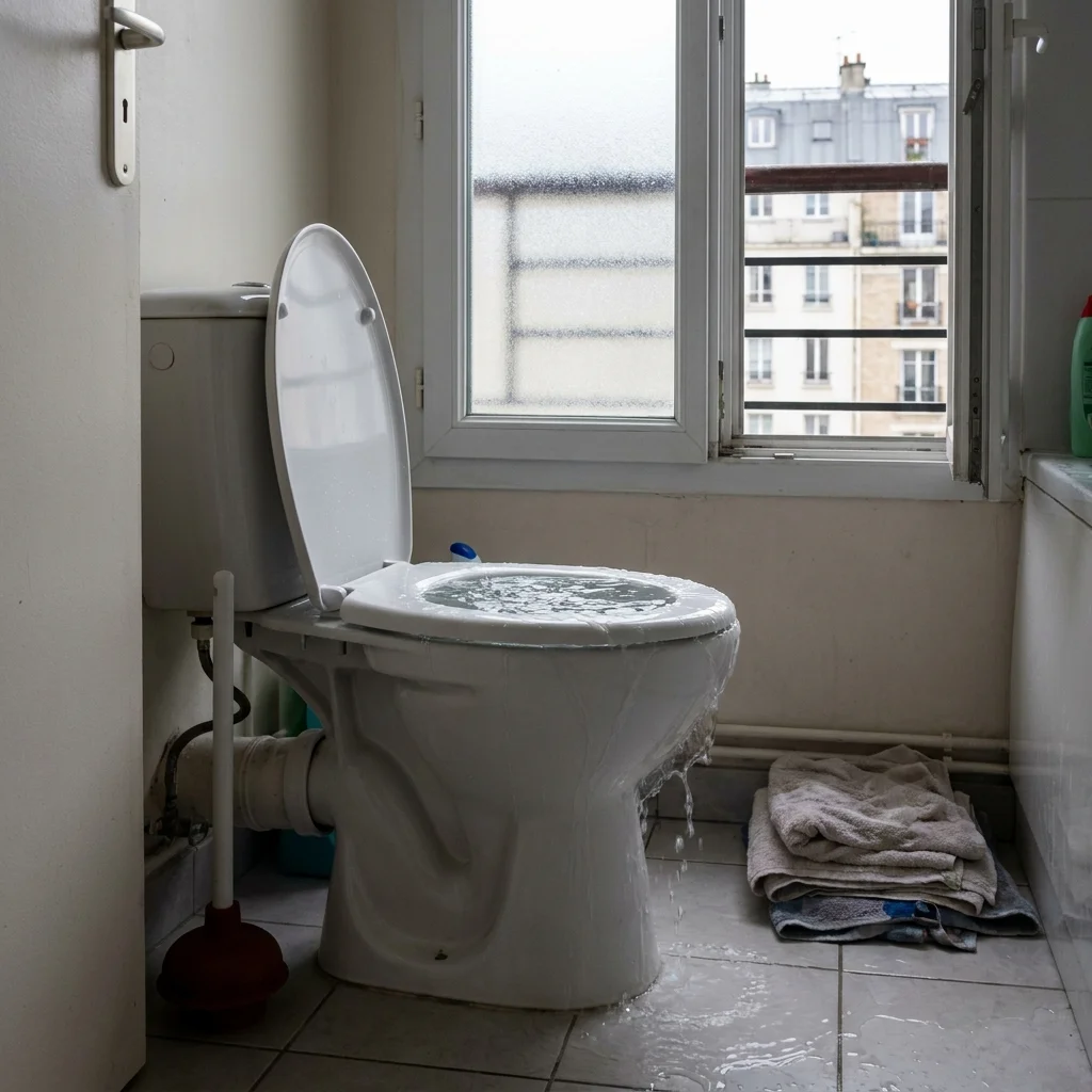 WC Bouch&eacute; qui d&eacute;borde &middot; image &agrave; la une