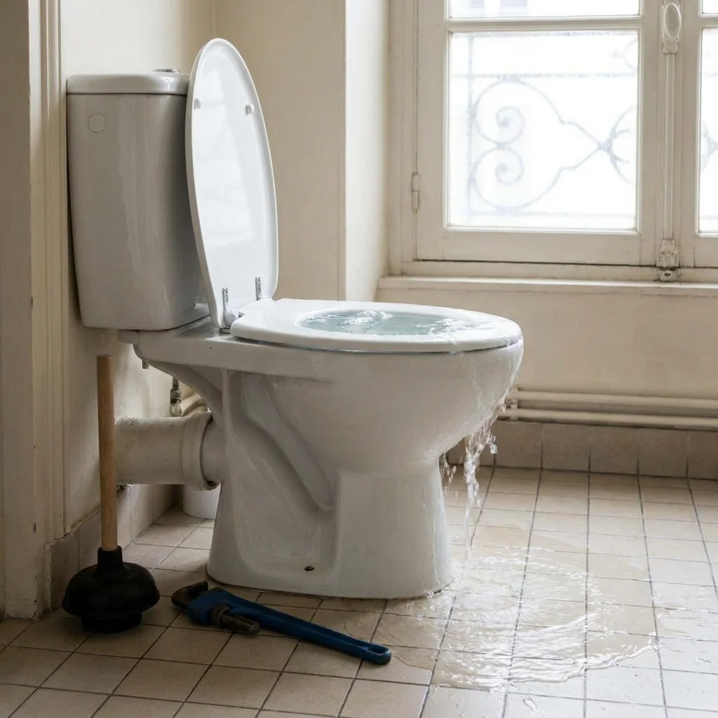 WC Bouch&eacute; qui d&eacute;borde &middot; image &agrave; la une