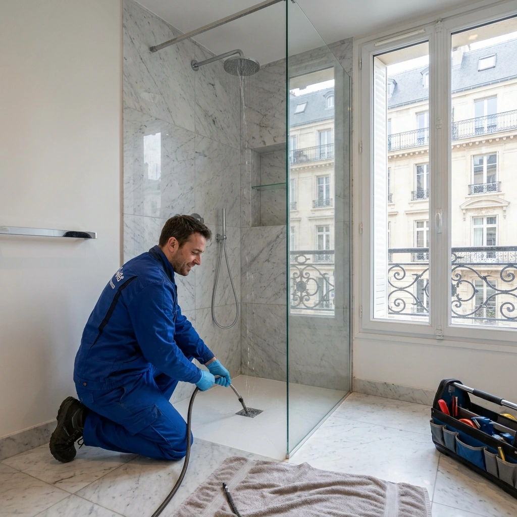 D&eacute;bouchage Douche &middot; image &agrave; la une