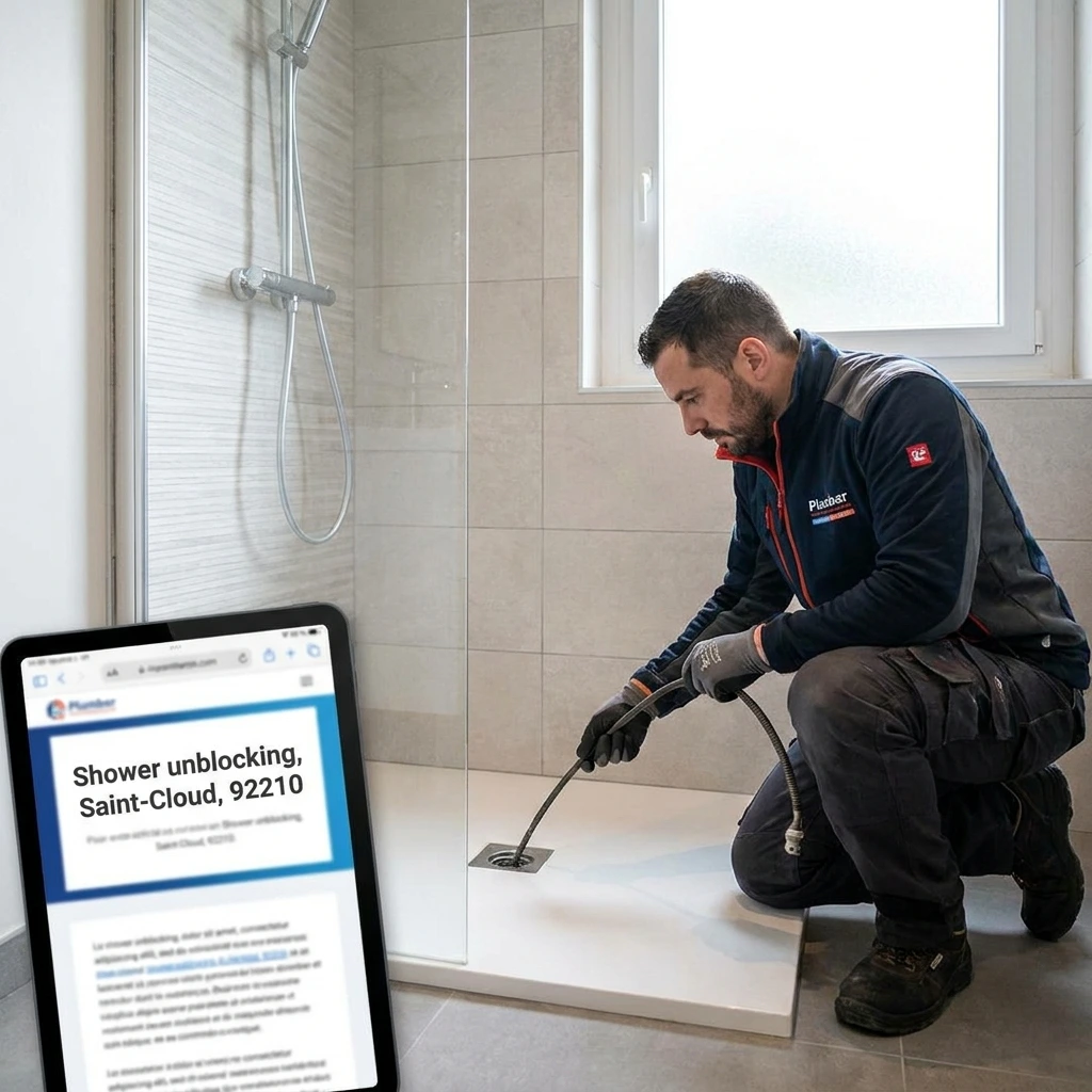 D&eacute;bouchage Douche &middot; image &agrave; la une