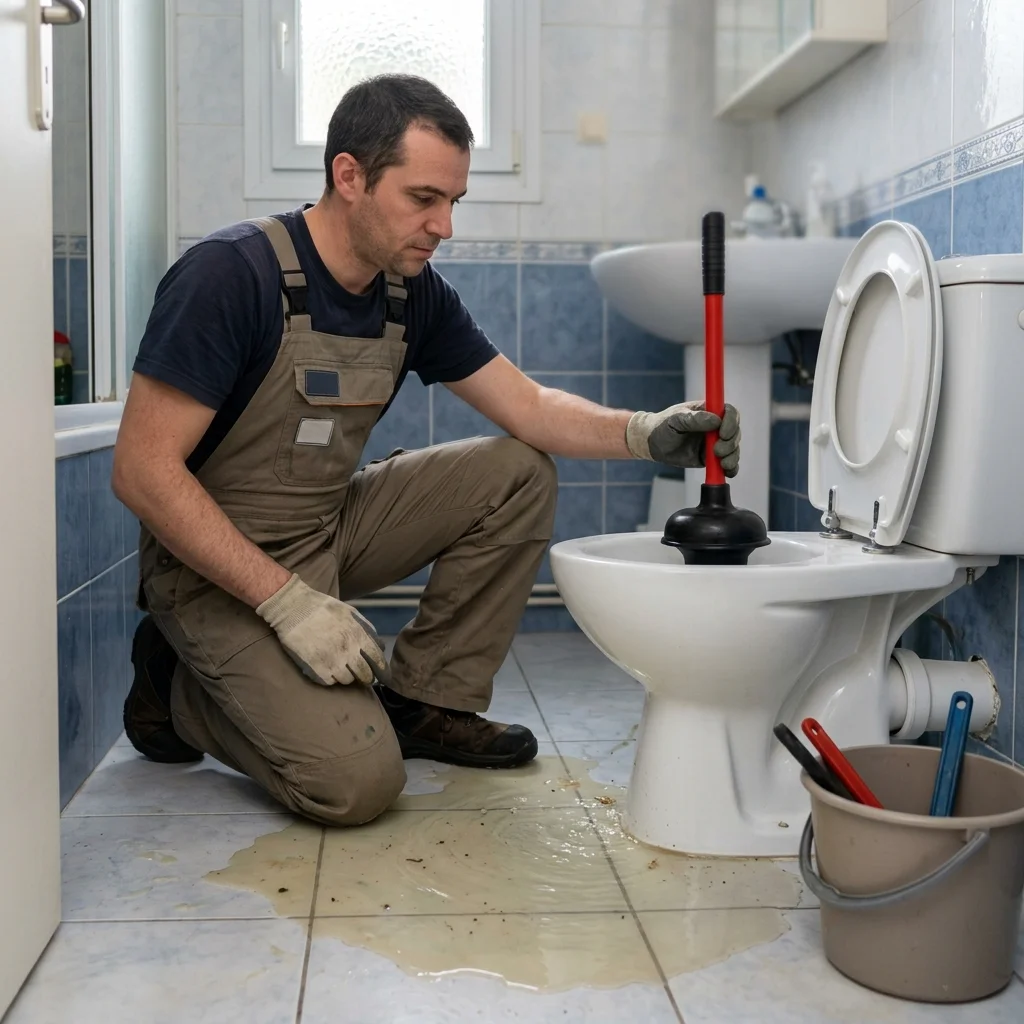 WC Bouch&eacute; qui d&eacute;borde &middot; image &agrave; la une