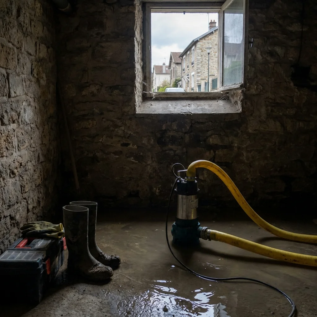 Pompage Cave inond&eacute;e &middot; image &agrave; la une
