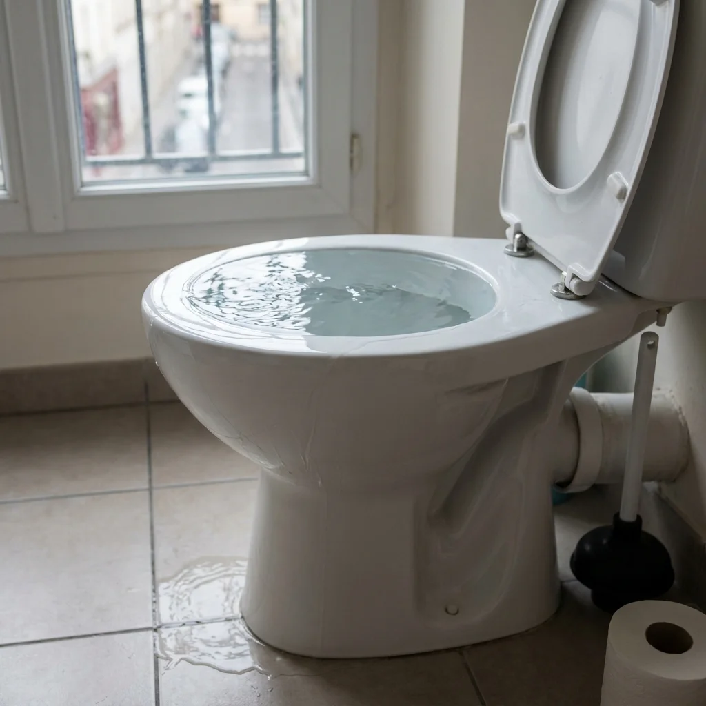 WC Bouch&eacute; qui d&eacute;borde &middot; image &agrave; la une