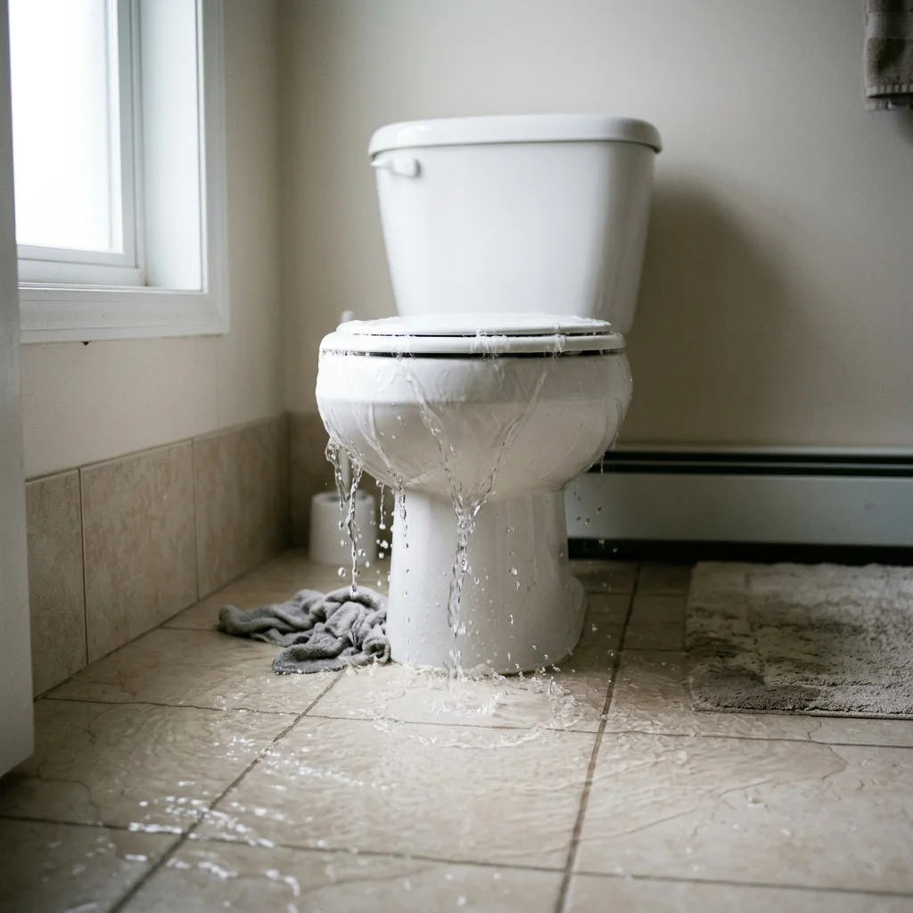 WC Bouch&eacute; qui d&eacute;borde &middot; image &agrave; la une