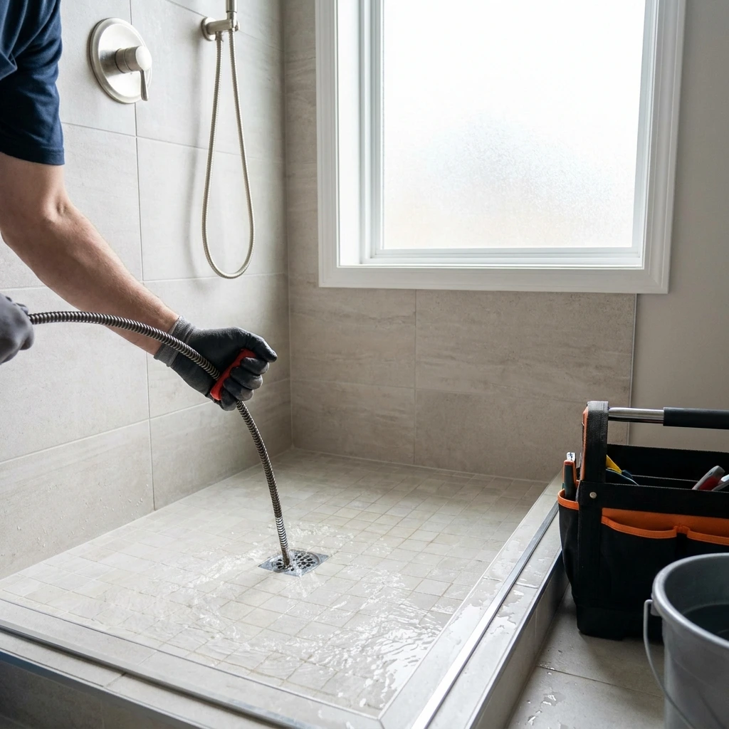 D&eacute;bouchage Douche &middot; image &agrave; la une