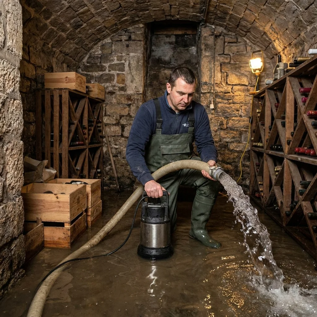 Pompage Cave inond&eacute;e &middot; image &agrave; la une