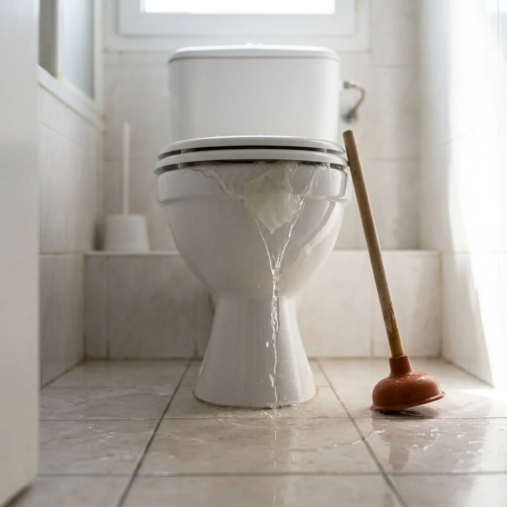 WC Bouch&eacute; qui d&eacute;borde &middot; image &agrave; la une