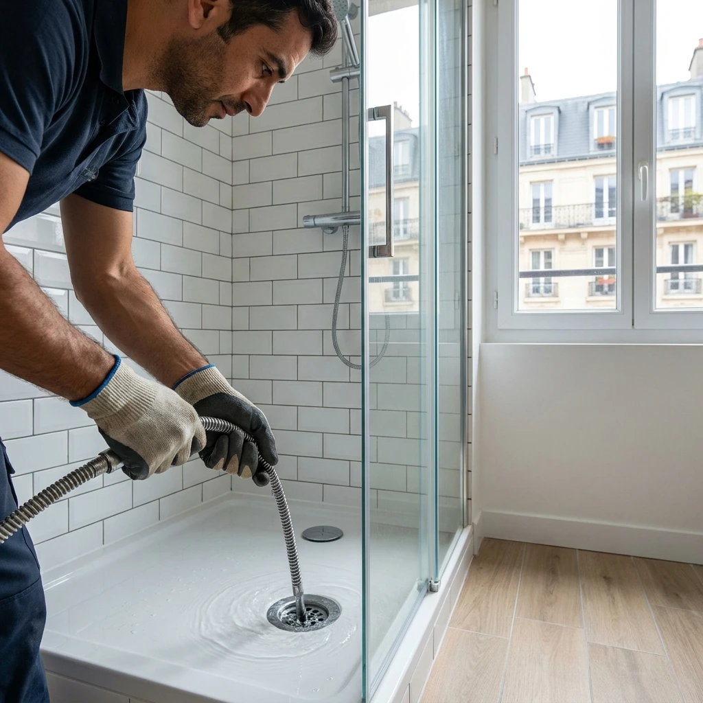 D&eacute;bouchage Douche &middot; image &agrave; la une