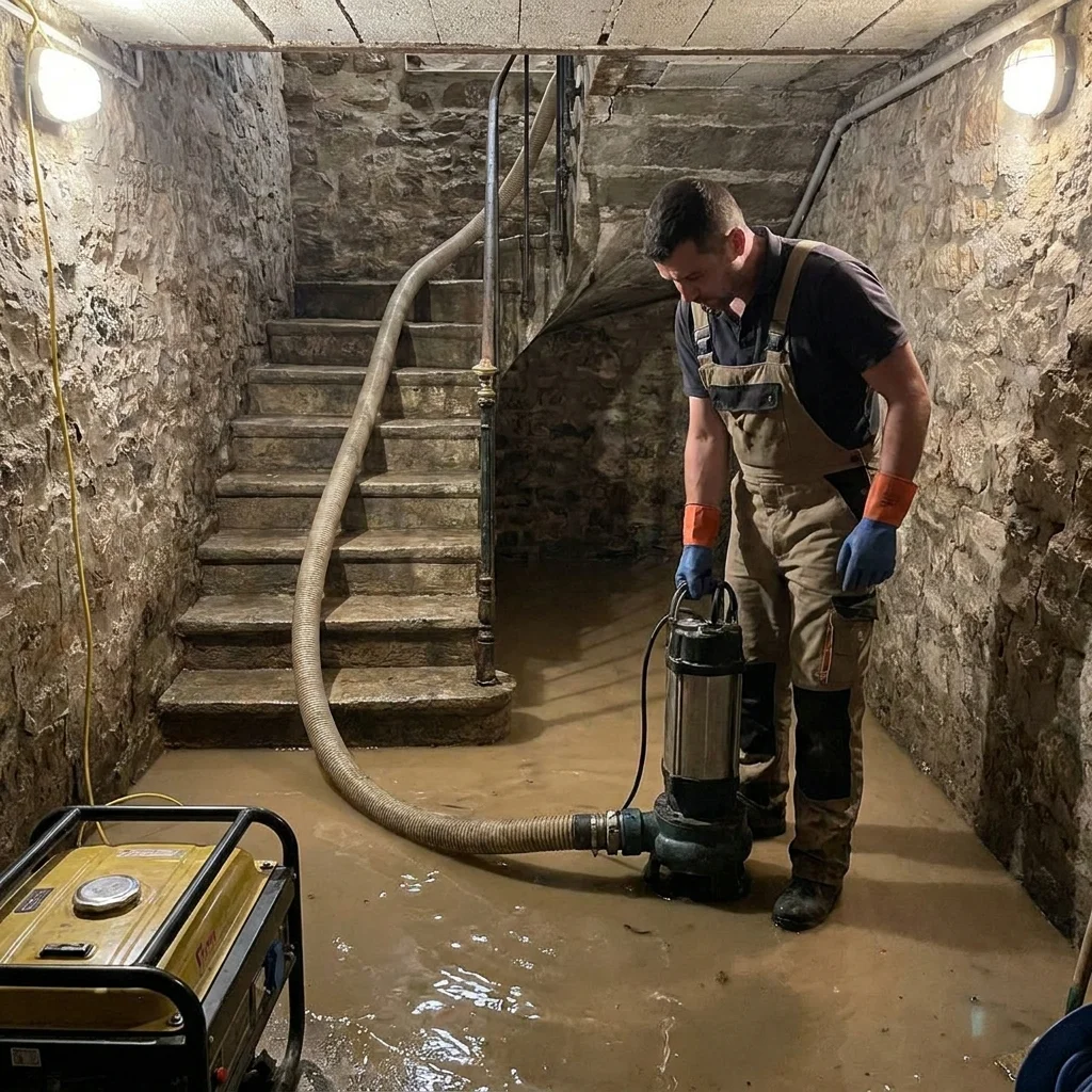 Pompage Cave inond&eacute;e &middot; image &agrave; la une