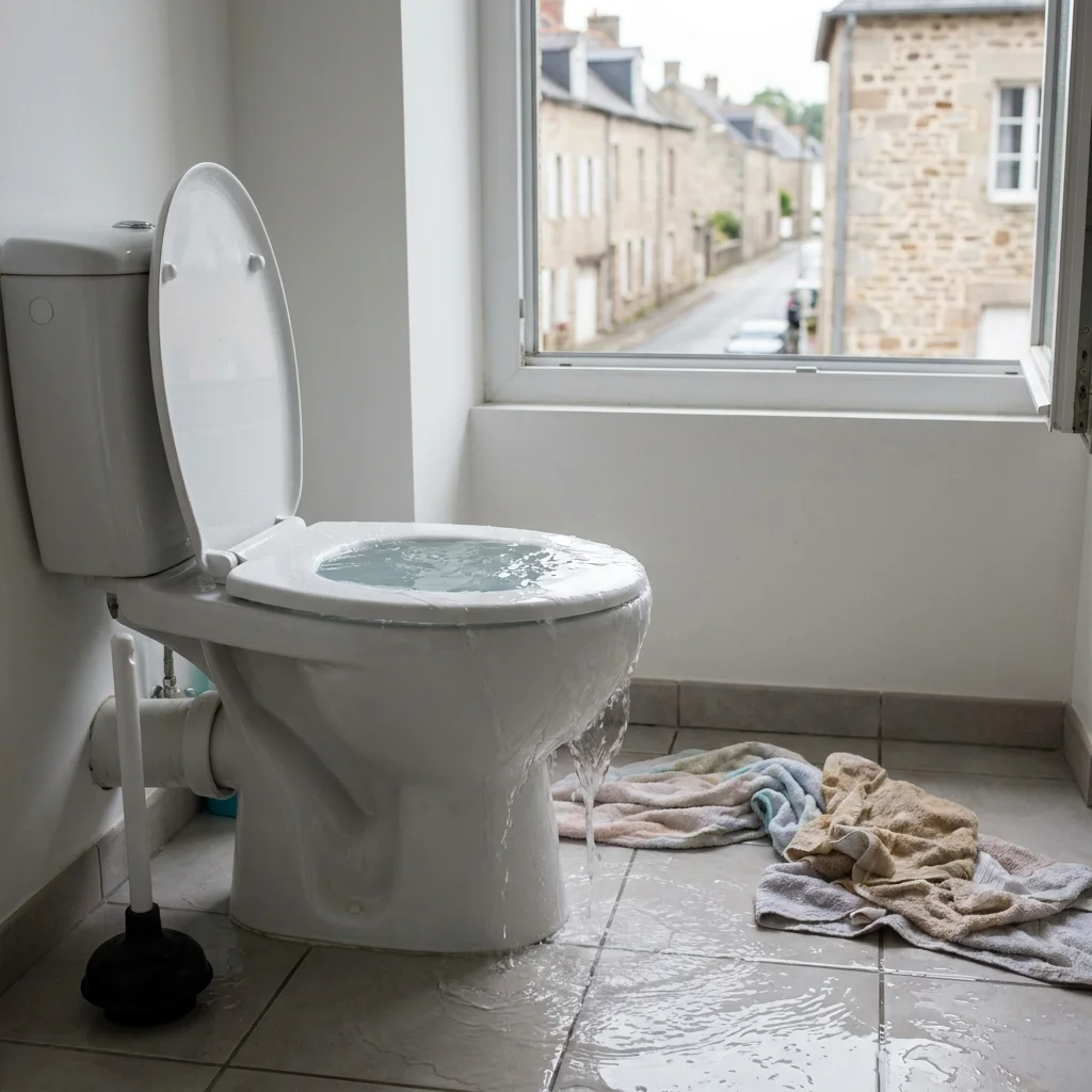 WC Bouch&eacute; qui d&eacute;borde &middot; image &agrave; la une