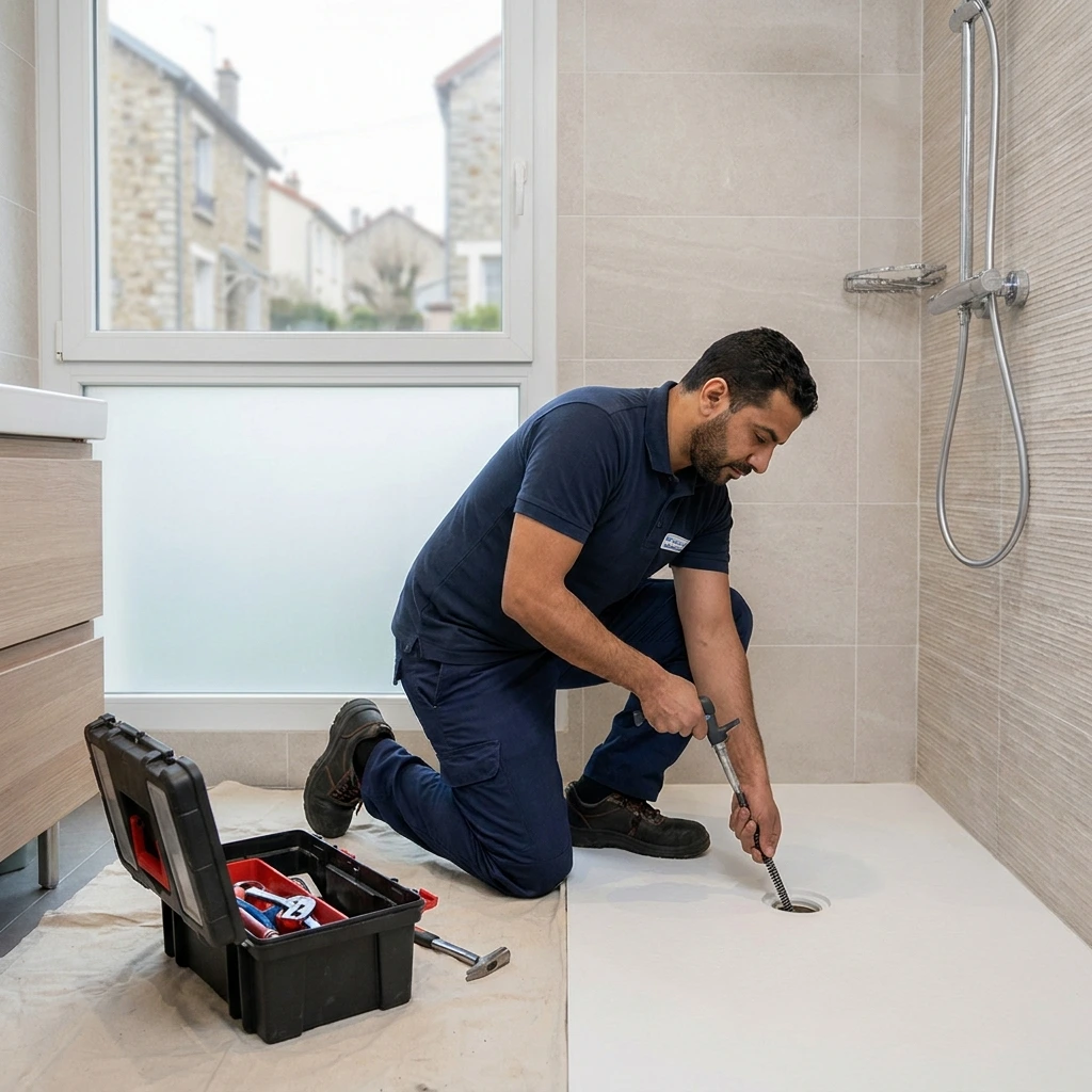D&eacute;bouchage Douche &middot; image &agrave; la une