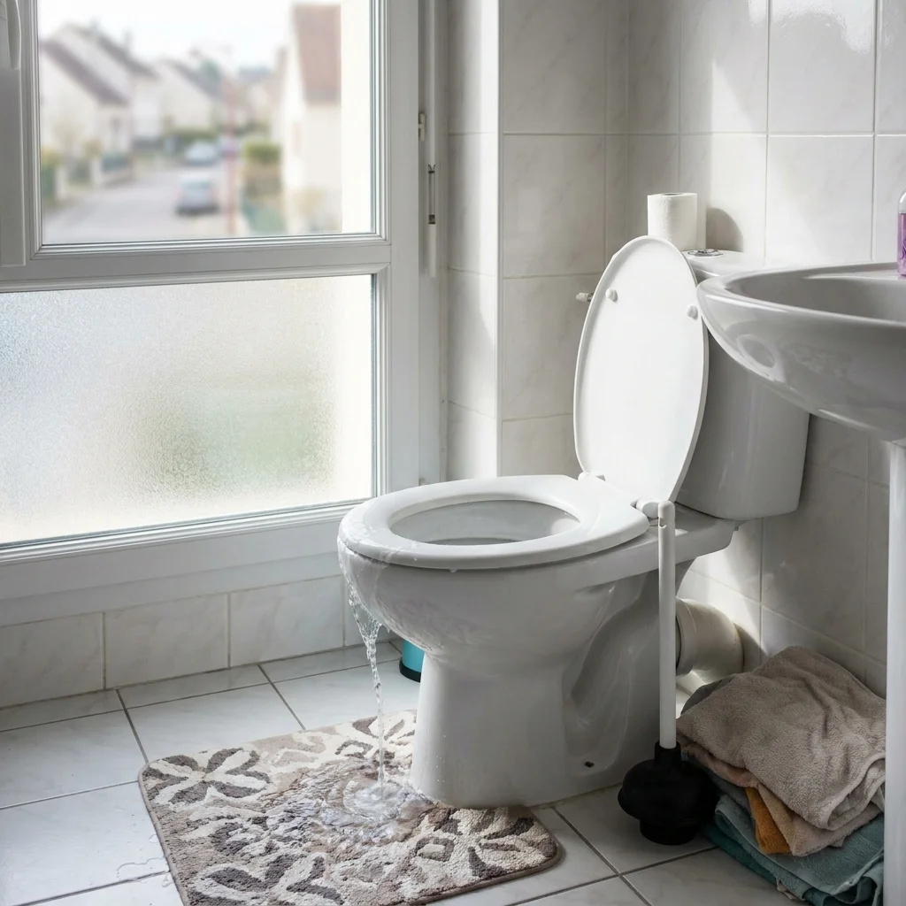 WC Bouch&eacute; qui d&eacute;borde &middot; image &agrave; la une
