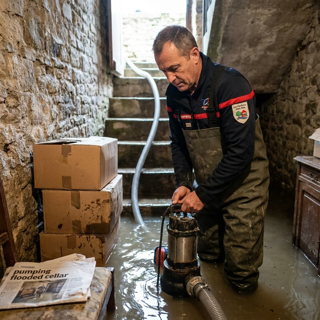 Pompage Cave inond&eacute;e &middot; image &agrave; la une