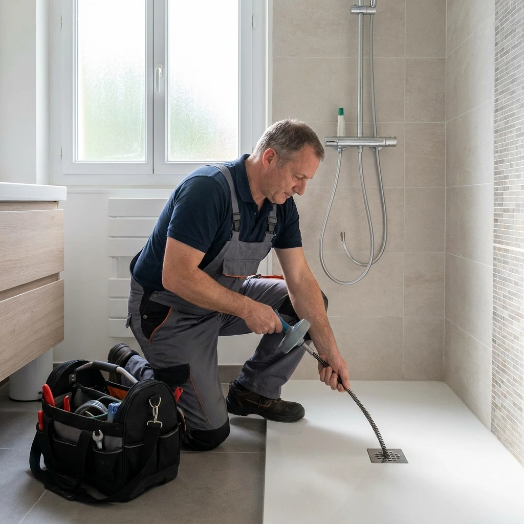 D&eacute;bouchage Douche &middot; image &agrave; la une