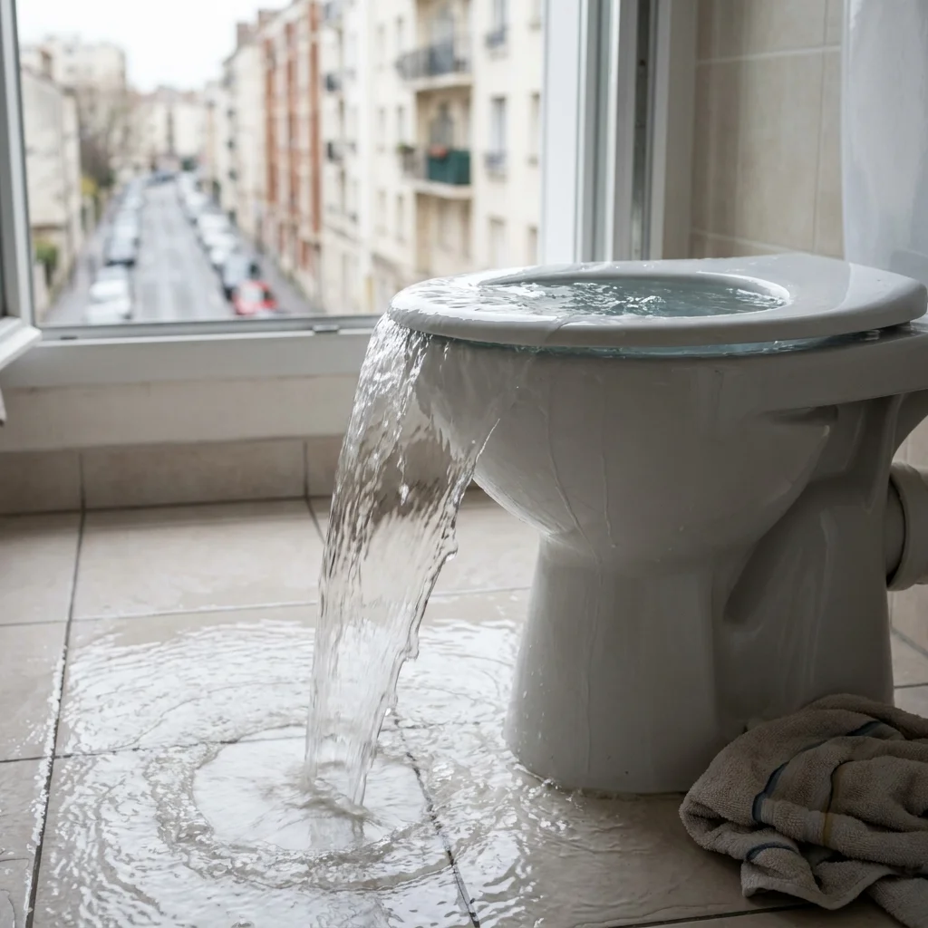 WC Bouch&eacute; qui d&eacute;borde &middot; image &agrave; la une