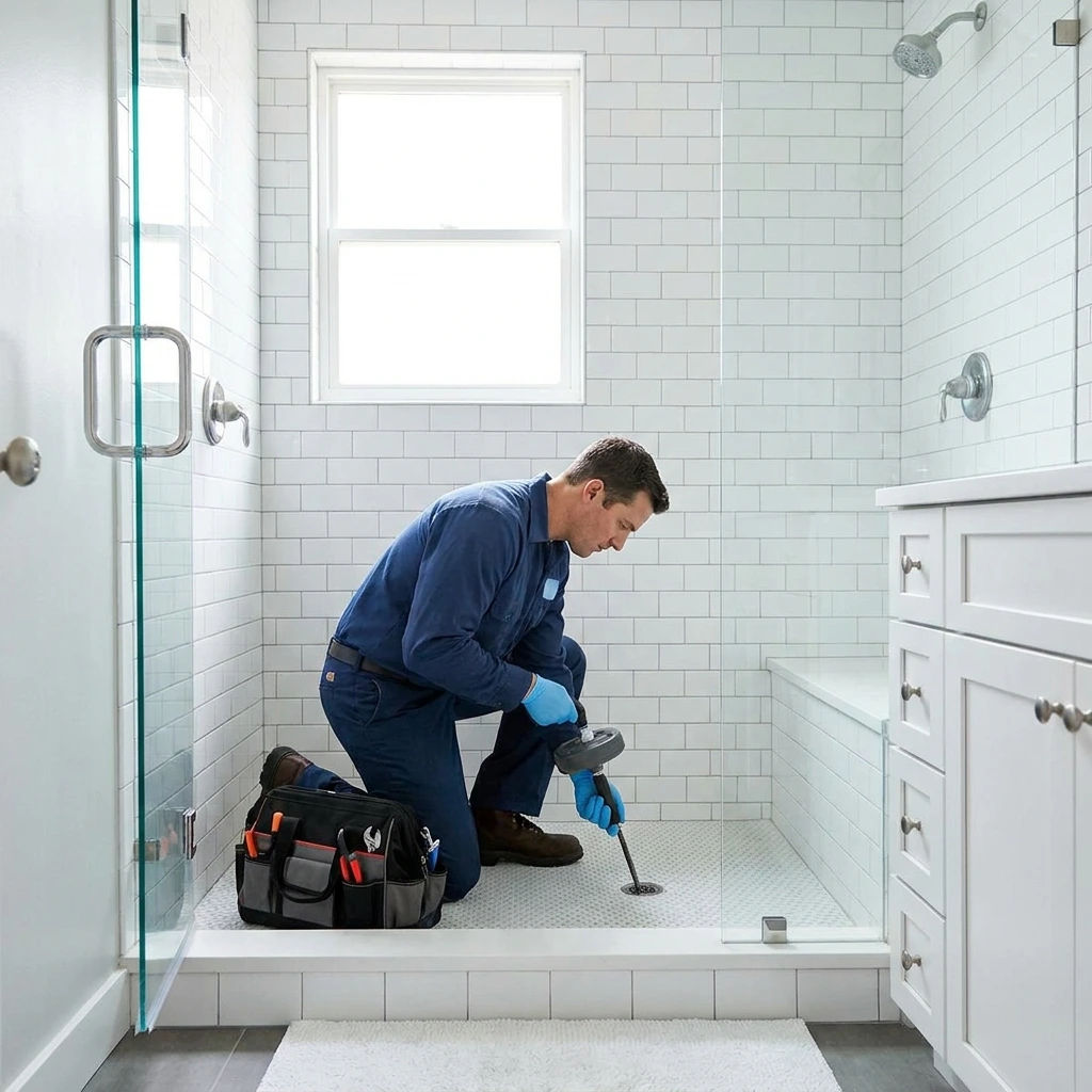 D&eacute;bouchage Douche &middot; image &agrave; la une