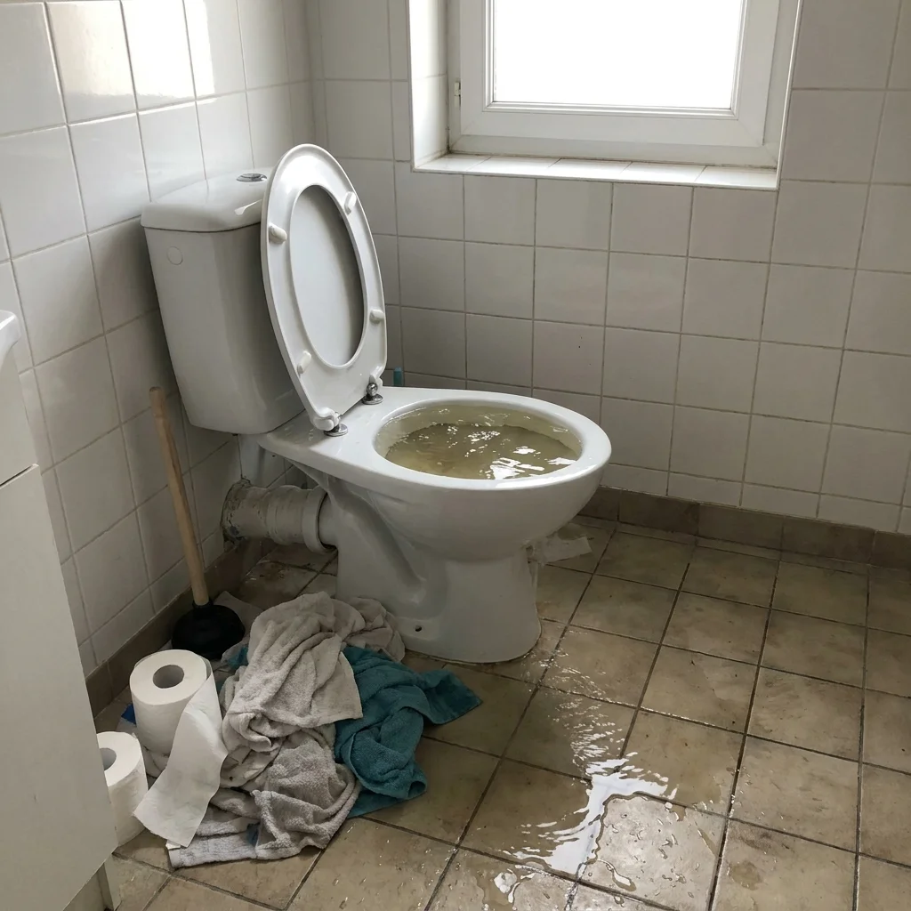 WC Bouch&eacute; qui d&eacute;borde &middot; image &agrave; la une