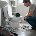 WC Bouch&eacute; qui d&eacute;borde &mdash; WC Bouch&eacute; qui d&eacute;borde &agrave; Coubron (93470) &middot; image &agrave; la une