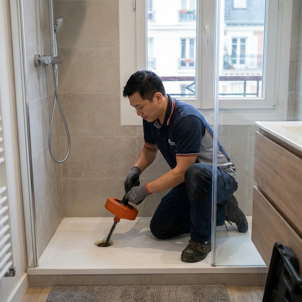 D&eacute;bouchage Douche &middot; image &agrave; la une