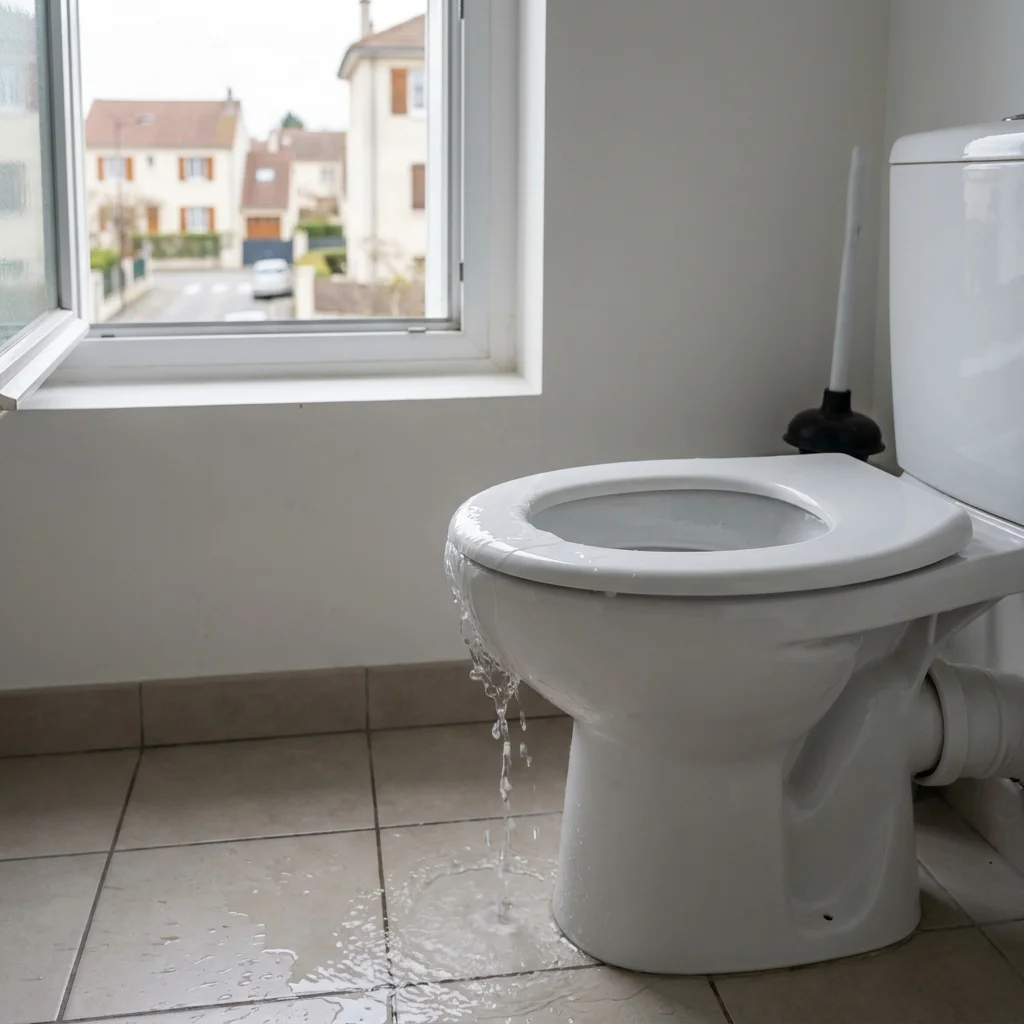 WC Bouch&eacute; qui d&eacute;borde &middot; image &agrave; la une