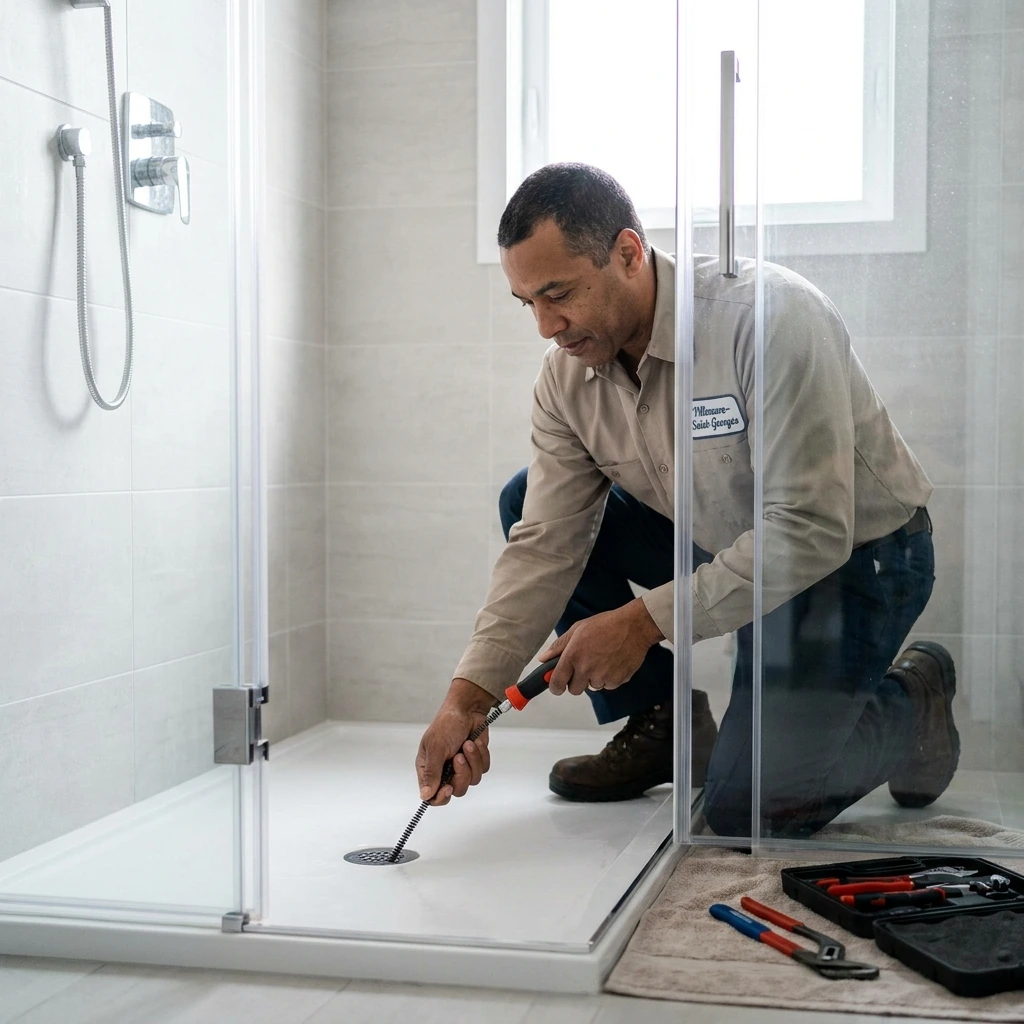 D&eacute;bouchage Douche &middot; image &agrave; la une