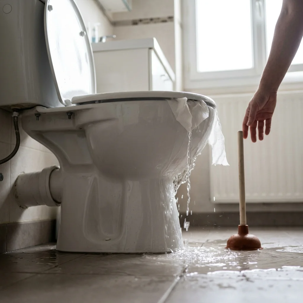 WC Bouch&eacute; qui d&eacute;borde &middot; image &agrave; la une