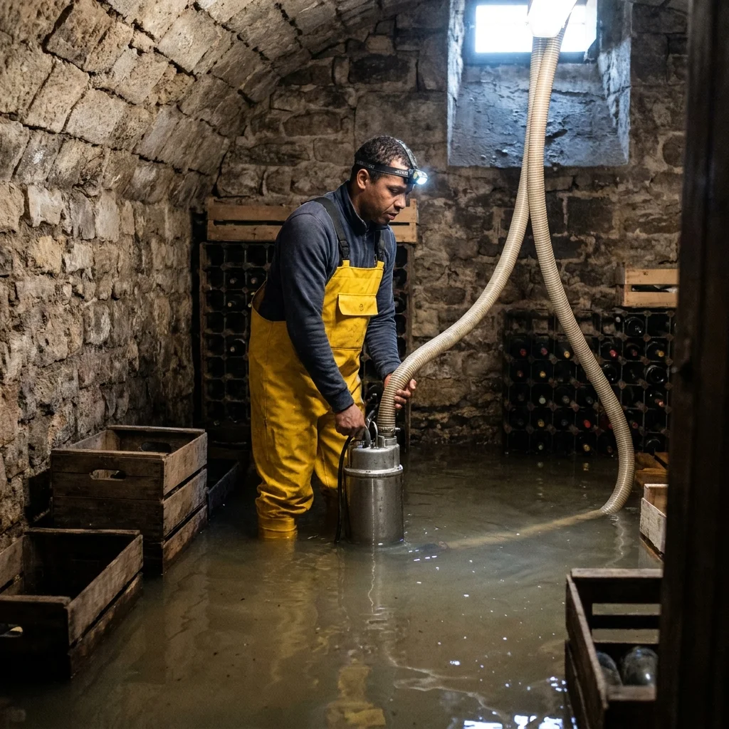 Pompage Cave inond&eacute;e &middot; image &agrave; la une