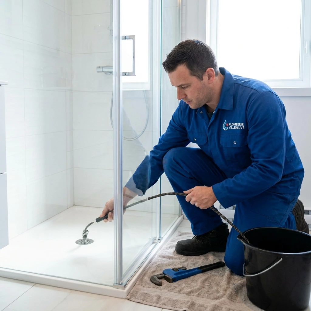 D&eacute;bouchage Douche &middot; image &agrave; la une