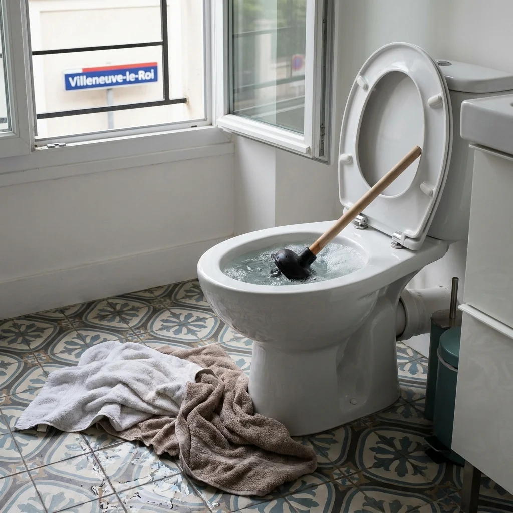 WC Bouch&eacute; qui d&eacute;borde &middot; image &agrave; la une
