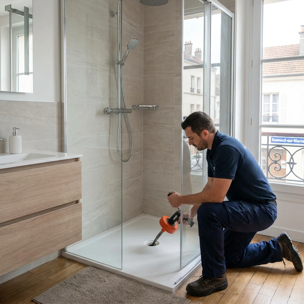 D&eacute;bouchage Douche &middot; image &agrave; la une