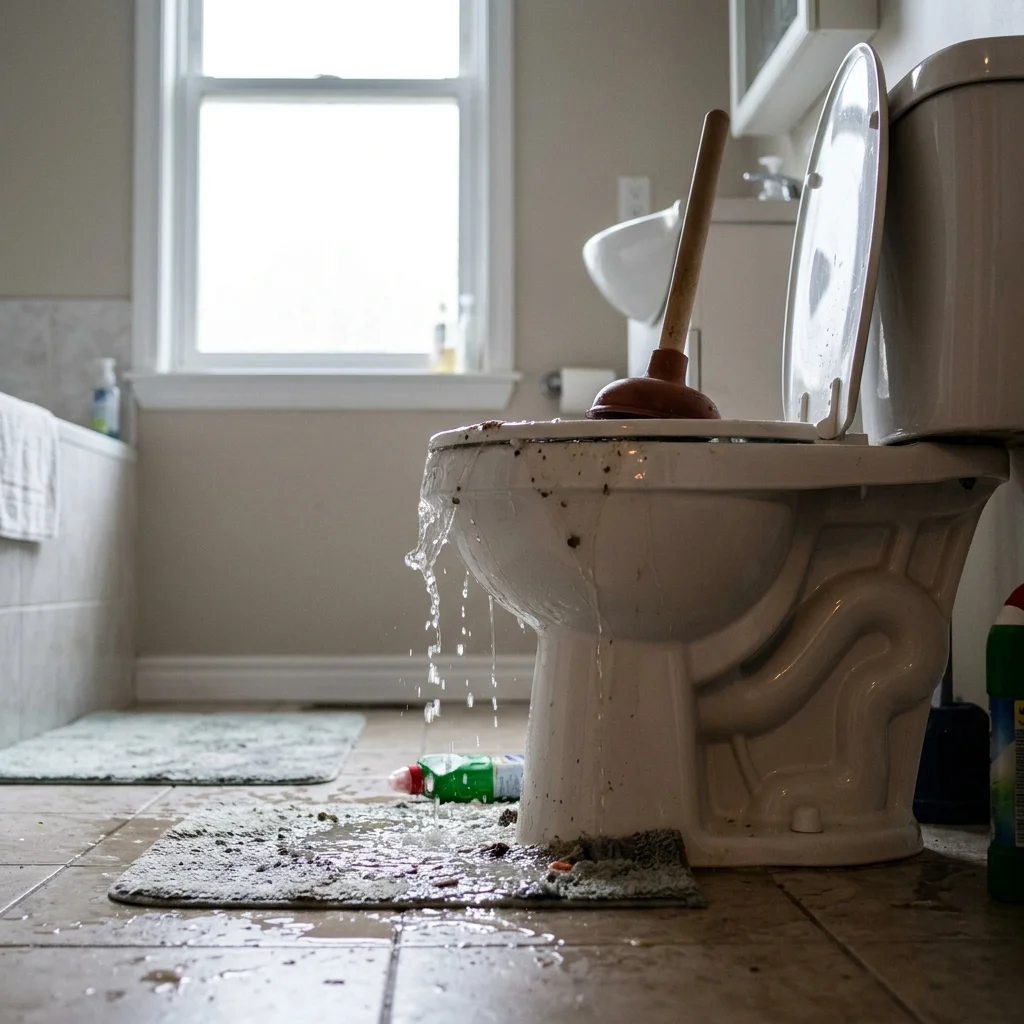 WC Bouch&eacute; qui d&eacute;borde &middot; image &agrave; la une