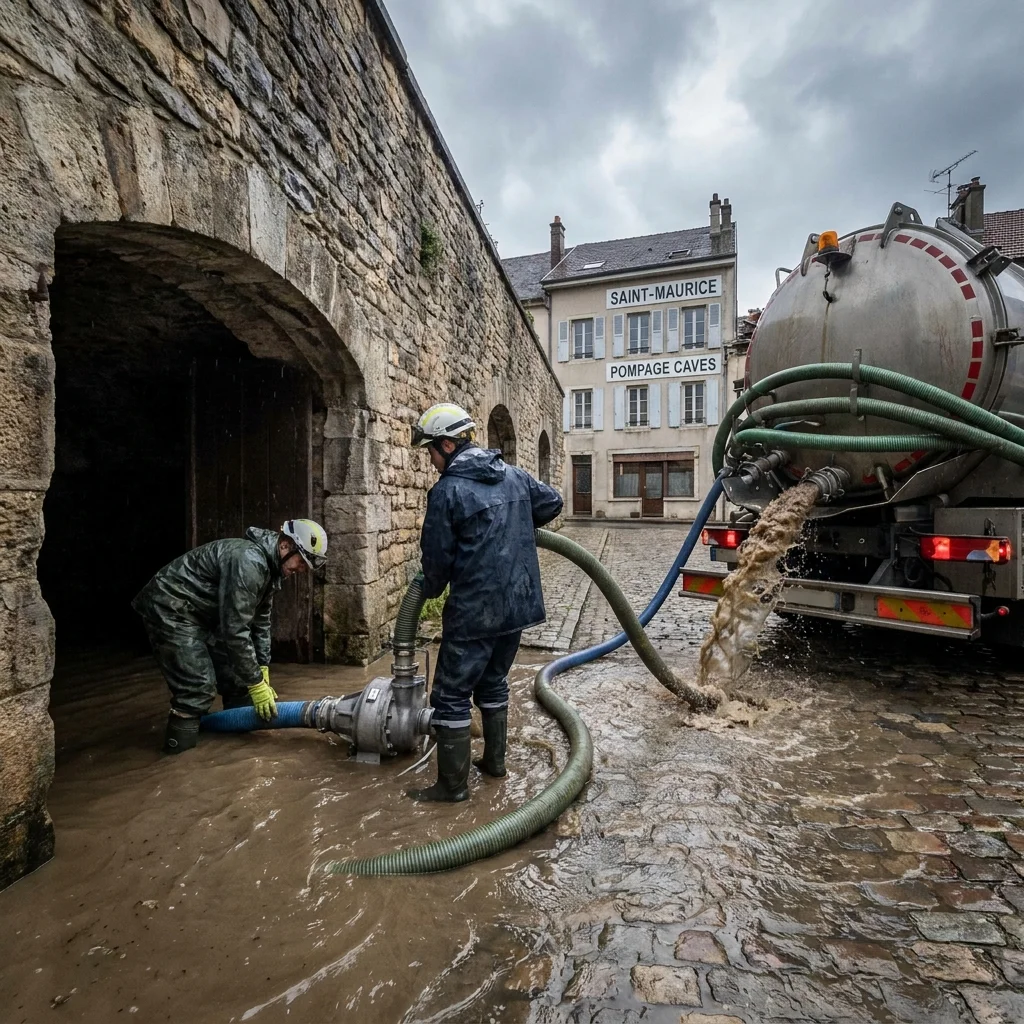 Pompage Cave inond&eacute;e &middot; image &agrave; la une