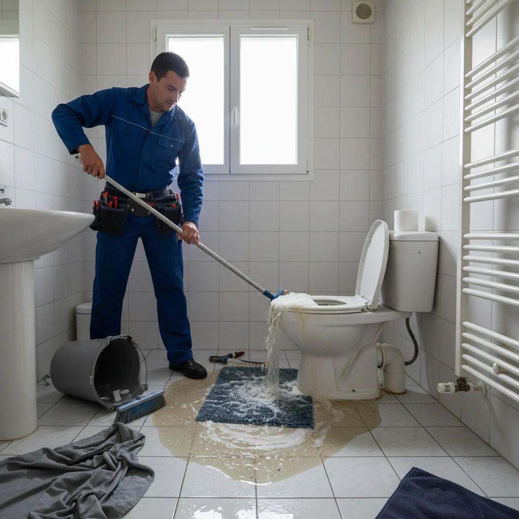 WC Bouch&eacute; qui d&eacute;borde &middot; image &agrave; la une