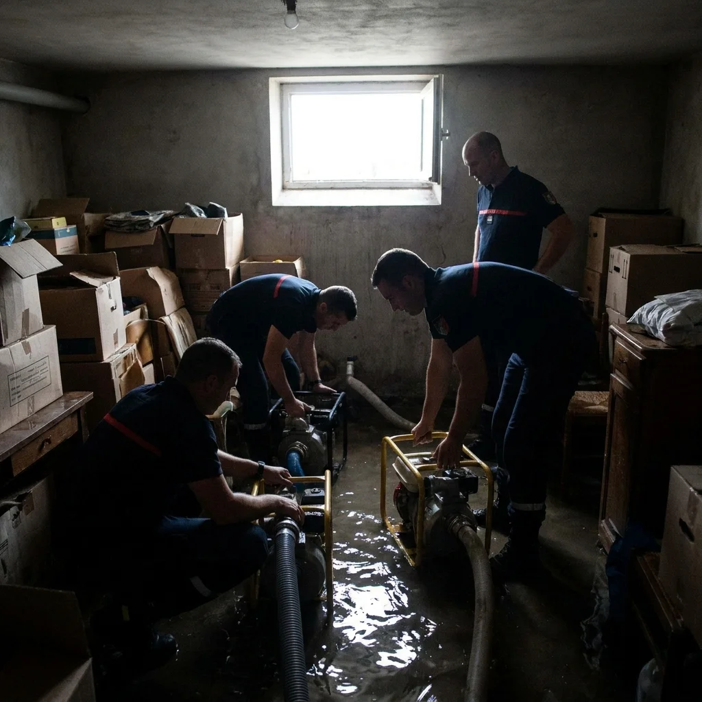 Pompage Cave inond&eacute;e &middot; image &agrave; la une
