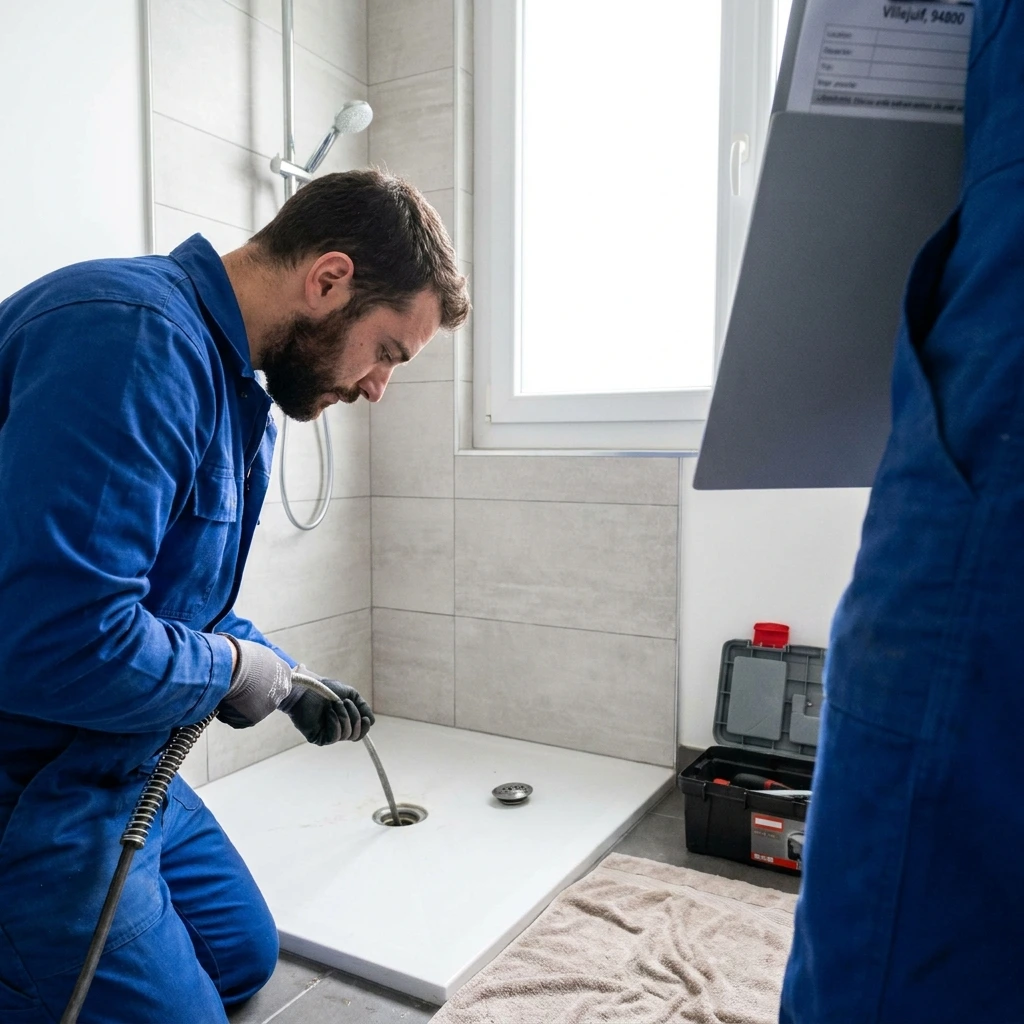 D&eacute;bouchage Douche &middot; image &agrave; la une