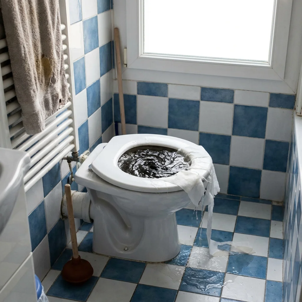 WC Bouch&eacute; qui d&eacute;borde &middot; image &agrave; la une