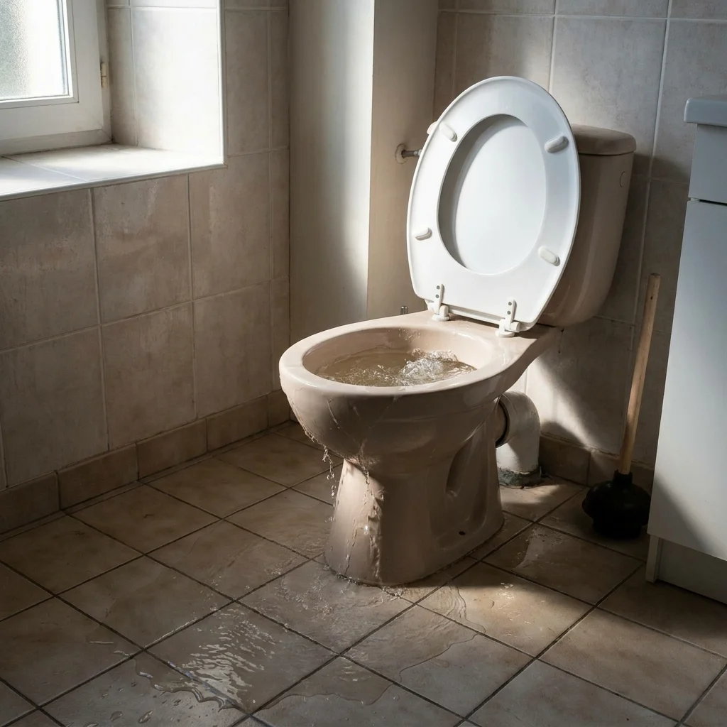 WC Bouch&eacute; qui d&eacute;borde &middot; image &agrave; la une