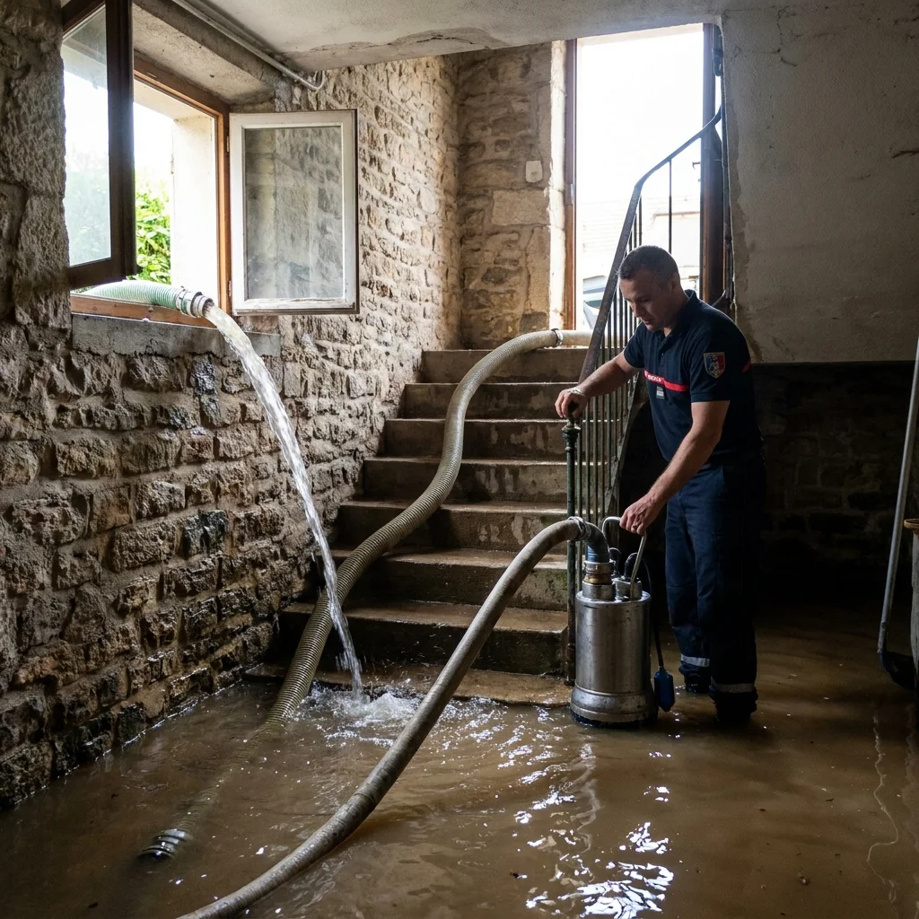 Pompage Cave inond&eacute;e &middot; image &agrave; la une