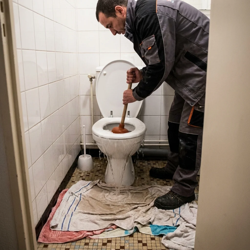 WC Bouch&eacute; qui d&eacute;borde &middot; image &agrave; la une