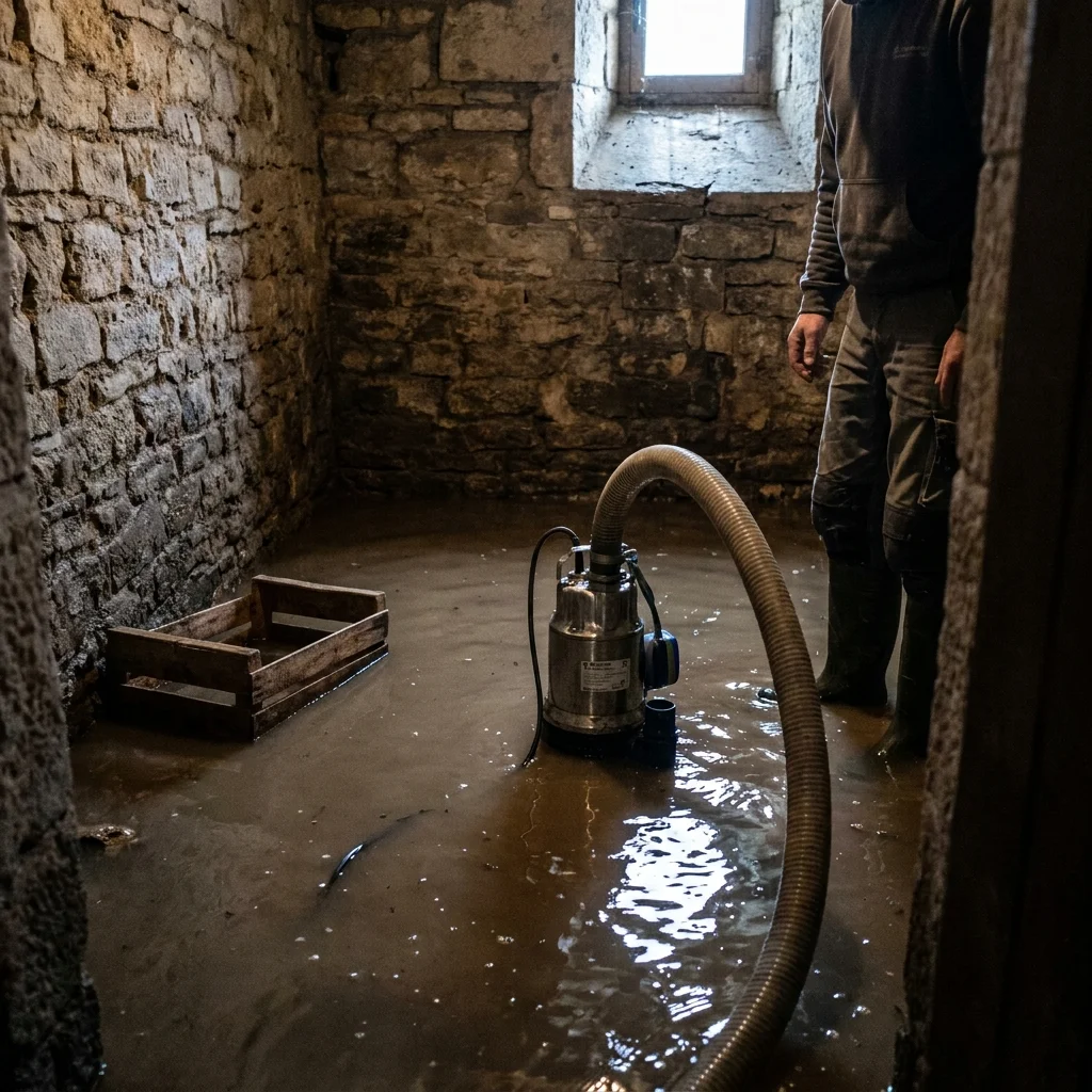 Pompage Cave inond&eacute;e &middot; image &agrave; la une