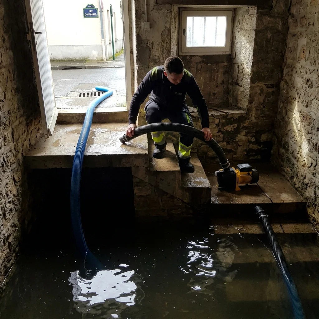 Pompage Cave inond&eacute;e &middot; image &agrave; la une
