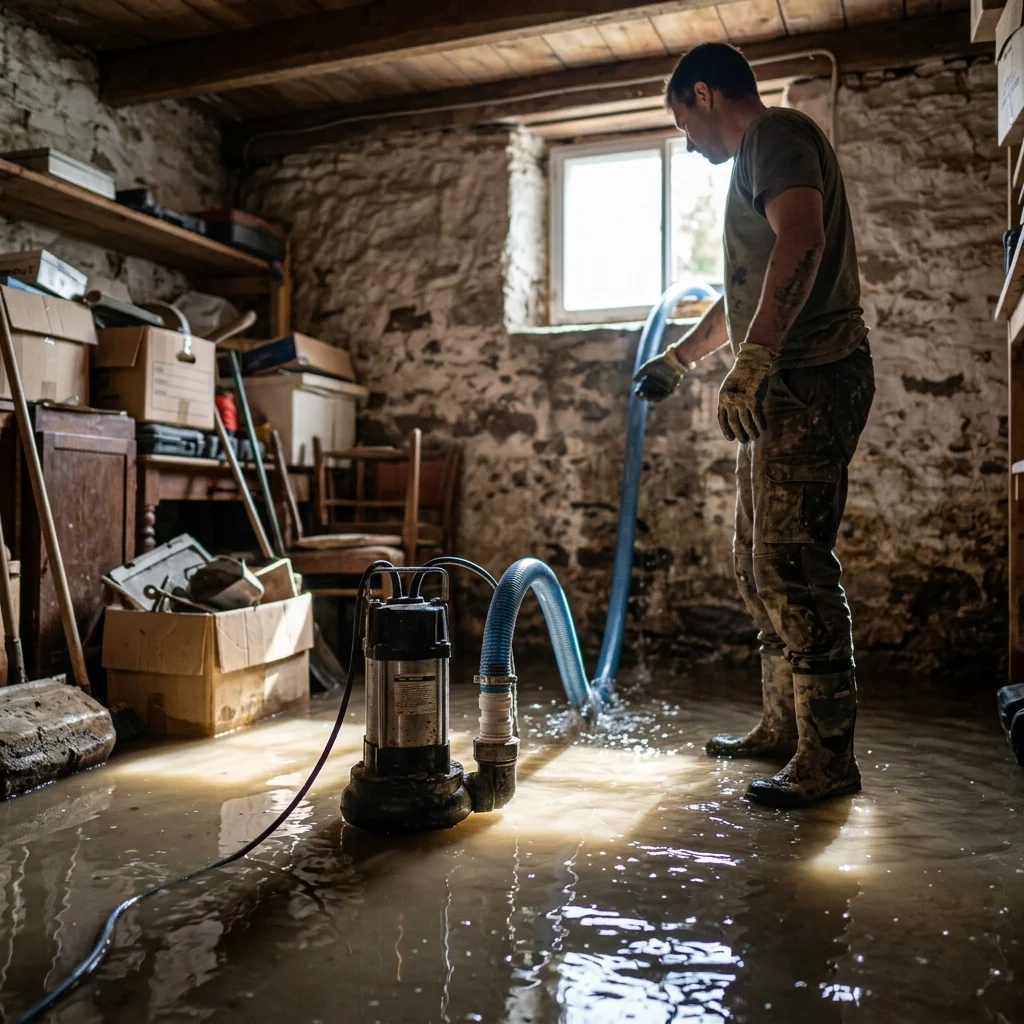 Pompage Cave inond&eacute;e &middot; image &agrave; la une