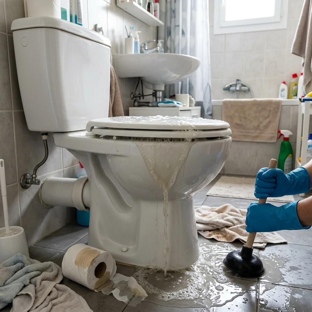 WC Bouch&eacute; qui d&eacute;borde &middot; image &agrave; la une