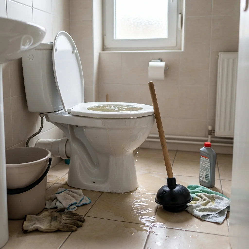 WC Bouch&eacute; qui d&eacute;borde &middot; image &agrave; la une