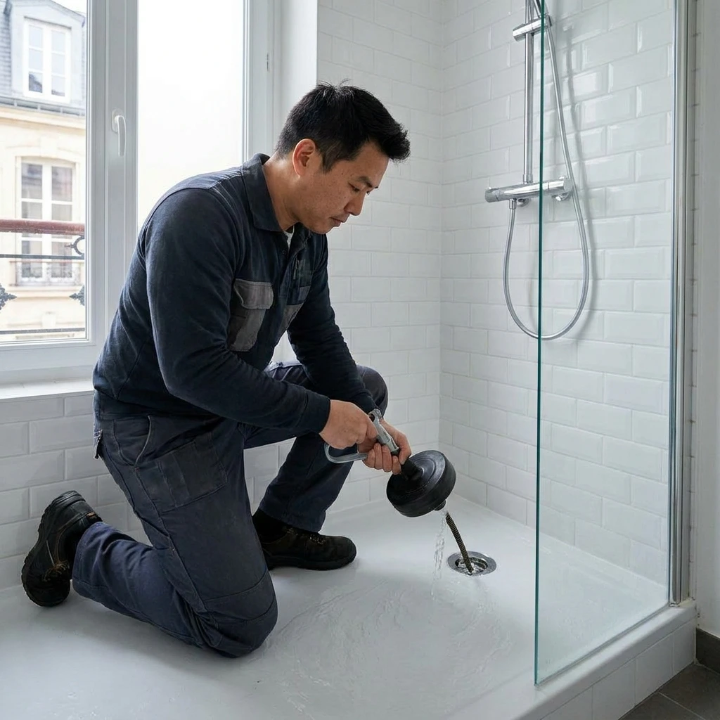 D&eacute;bouchage Douche &middot; image &agrave; la une