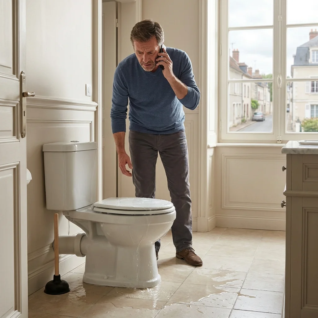 WC Bouch&eacute; qui d&eacute;borde &middot; image &agrave; la une